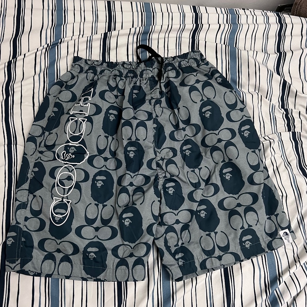 Men Coach Bape Shorts RARE
